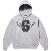 Wings Zip Up Hooded Sweatshirt (Grey)